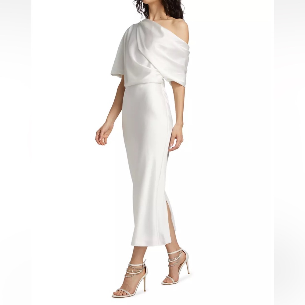 Amsale
Draped Off-The-Shoulder Midi-Dress - Picture 4 of 15